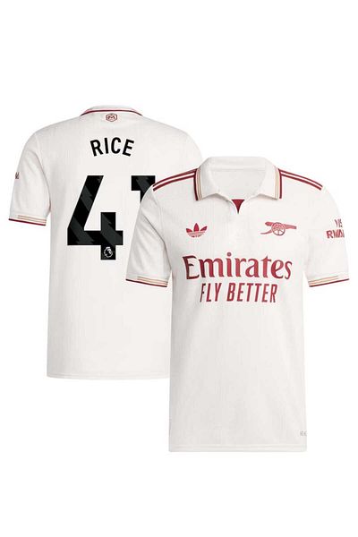 Lion Spor Arsenal 2025/26 new season declan rice away jersey (white)