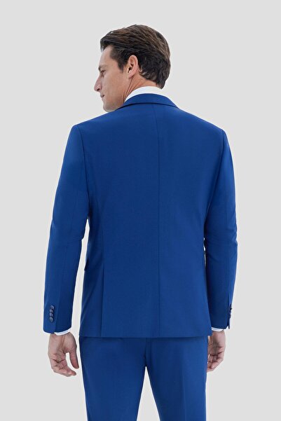 Sabri Özel Mono Yaka Takım Elbise İndigo