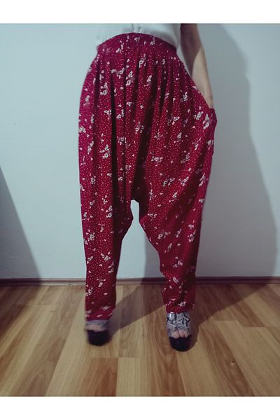 hoaryage Viscose Press Fabric Floral Patterned Shalwar with Pockets 100% Cotton 38 Size up to 100 kg
