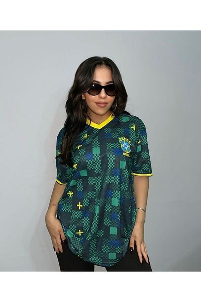 SENTİNEL WEAR Brazil Neymar Embroidered Jersey T-Shirt