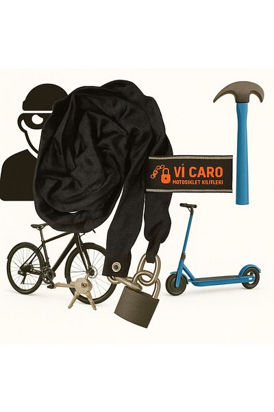 Vi Caro 6 mm Thickness 1.20 Meters Length Bicycle Lock E Scooter Lock Multi-Purpose Chain Lock 120cm