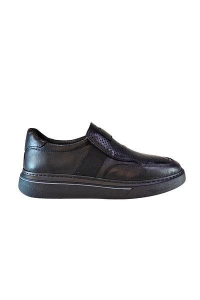 Who What Wear Men's Genuine Leather Sneakers Shoes with Rubber Band 25Wm0301