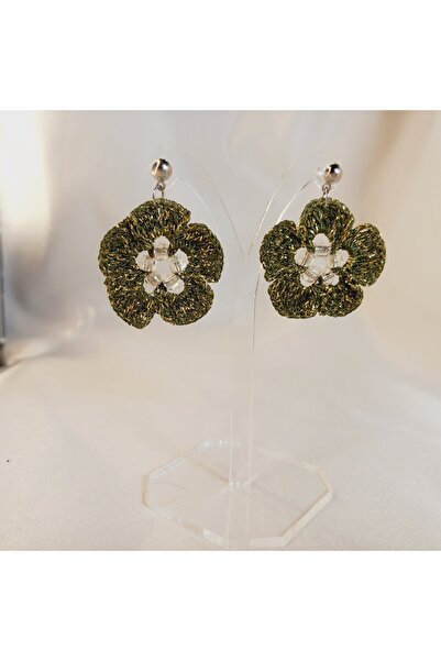 Crystal Atelier Colorful Hand Knitted Flower Earrings–Lightweight, Stylish, Summer, Casual Combination and Gift Option, Holiday Earrings