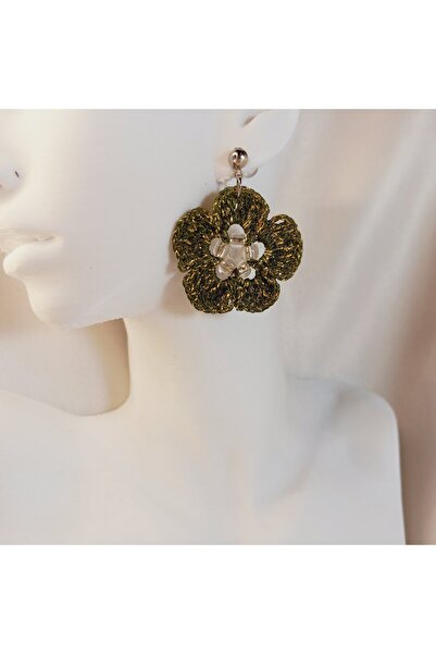 Crystal Atelier Colorful Hand Knitted Flower Earrings–Lightweight, Stylish, Summer, Casual Combination and Gift Option, Holiday Earrings