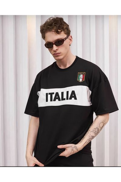 SENTİNEL WEAR Italy Embroidered Body Written Premium T-Shirt