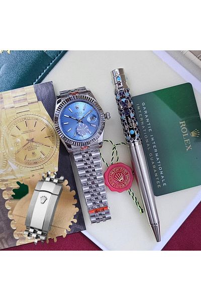HOUR Cartier pen and Rolex watch set