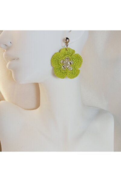 Crystal Atelier Handmade Knitted Flower Earrings–Summer, Lightweight, Colorful, Bohemian Style, Casual and Special Occasion Accessory