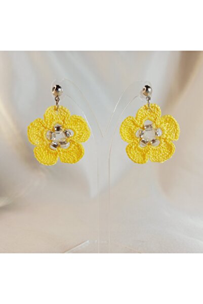 Crystal Atelier Trend Handmade Knitted Flower Earrings–Gift, Vintage, Minimal, Colorful, Bohemian Summer Style, Festival, Boho