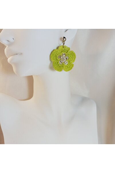 Crystal Atelier Handmade Knitted Flower Earrings–Summer, Lightweight, Colorful, Bohemian Style, Casual and Special Occasion Accessory