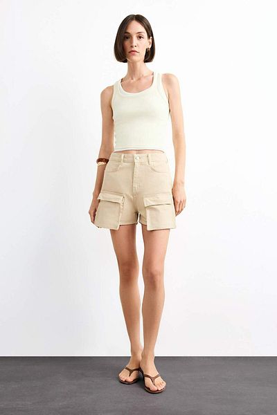 DeFacto Jean Shorts with Pockets G0466Ax25Sm