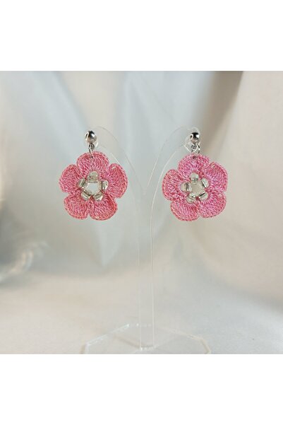 Crystal Atelier Hand Knitted Flower Earrings–Lightweight, Colorful, Suitable for Summer Combinations, Handmade, Gift Accessory, Casual, Stylish