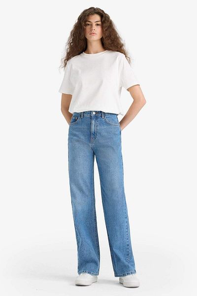 DeFacto Pantaloni lungi din denim cu talie înaltă anii 90 F1704AX25AU