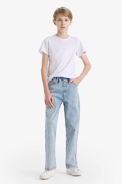 DeFacto Pantaloni de blugi cu picioare drepte pentru băiat F3378A825AU