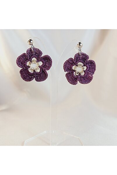 Crystal Atelier Trend Handmade Knitted Flower Earrings–Gift, Vintage, Minimal, Colorful, Bohemian Summer Style, Floral Pattern, Chic