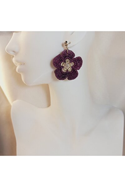 Crystal Atelier Trend Handmade Knitted Flower Earrings–Gift, Vintage, Minimal, Colorful, Bohemian Summer Style, Floral Pattern, Chic