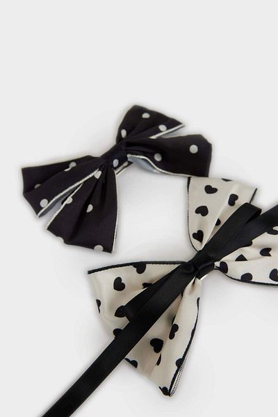 DeFacto Girl's 2-Piece Heart Ribbon Snap Buckle F6487Axns