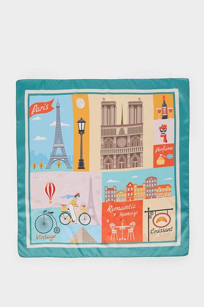 DeFacto Women's Paris Themed Scarf G0798Axns