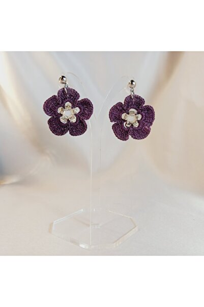 Crystal Atelier Trend Handmade Knitted Flower Earrings–Gift, Vintage, Minimal, Colorful, Bohemian Summer Style, Floral Pattern, Chic