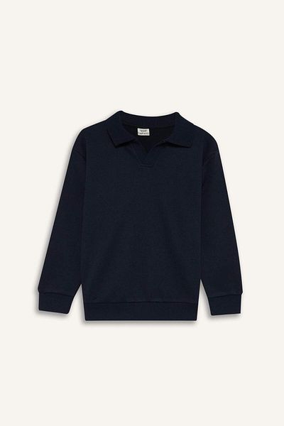 DeFacto Boy's New Regular Fit Apaş Collar Sweatshirt F3940A825Au