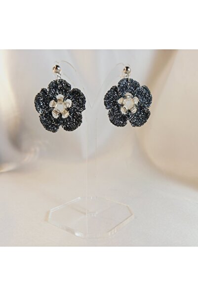 Crystal Atelier Bohemian Style Handmade Knitted Flower Earrings–Summer, Lightweight, Colorful, Special Design Jewelry, Boho, Chic, Casual