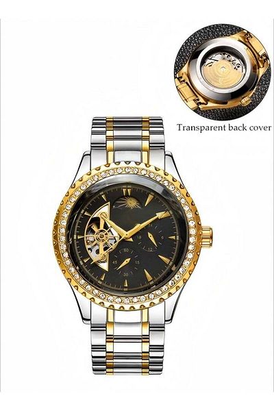 fun zone Men's Watches, Big Face Stainless Steel Waterproof Watch Dial, Analog Quartz Watches Fashion Busines