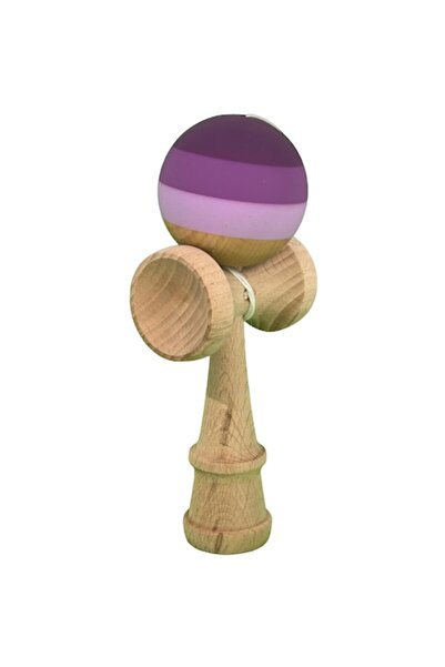 LEIBOO Kendama X Profesional, din Lemn, Bila Cauciucata, 18 cm, Joc de Indema...