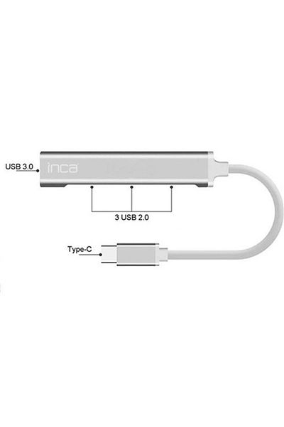 Inca Iusb-04t Type-c 3 X 2.0 USB معدد الإرسال