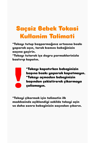 EGOMİ White Flower Embroidered Hairless Baby Hair Clip (1 Piece)