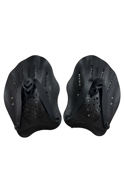 Choice Black 1 Pair Swimming Training Hands Flippers, With Adjustable Silicone Straps