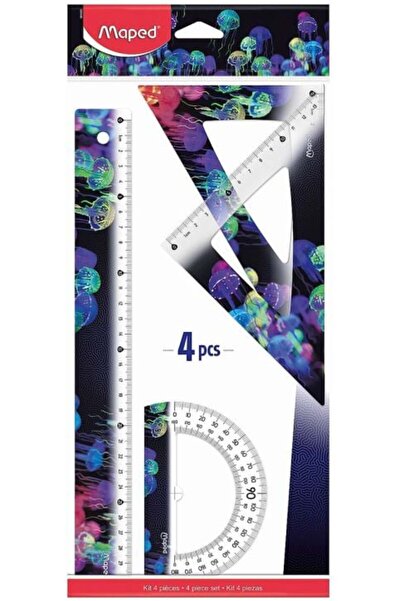 Maped Deepsea 4 Lü Cetvel Çizim Seti 30Cm 981833
