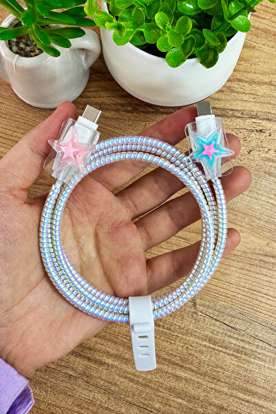 WANNACASE Samsung Type-C Uyumlu Şarj Aleti Kablosu Spiral Kablo Koruyucu Kablosu Sarma Örgü Kılıfı