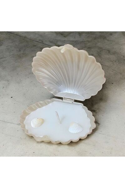 candleistanbul deniz temalı kabuklu mika istiridye kokulu mum