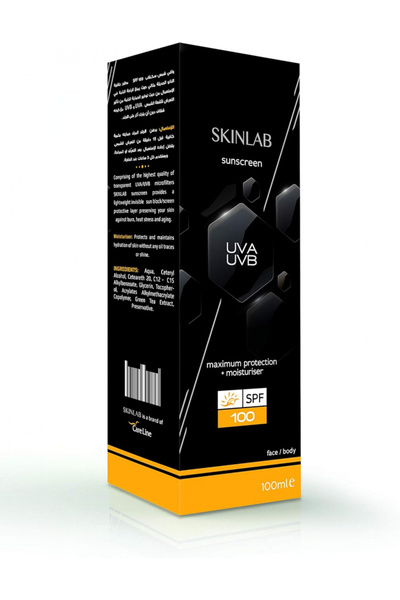 Skinlab واقي شمس شفاف بعامل حماية 100 من الأشعة فوق البنفسجية UVA وUVB، 50 مل