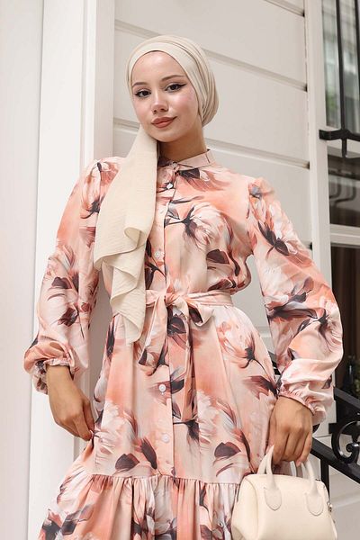 benguen Patterned Hijab Dress Tile 581