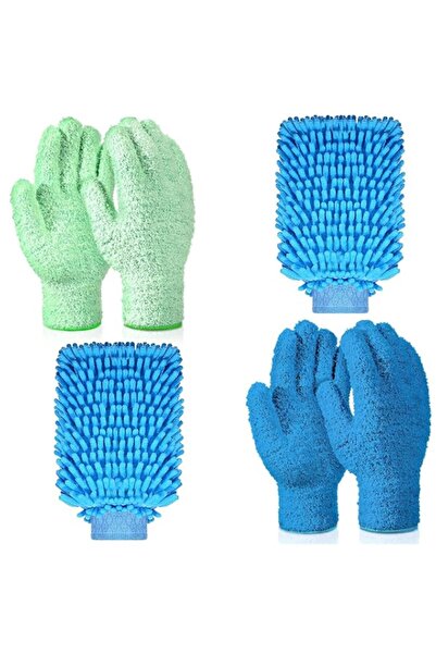 Generic قفازات تنظيف الغبار المصنوعة من الألياف الدقيقة من Tazweeq، 6 قطع من ...