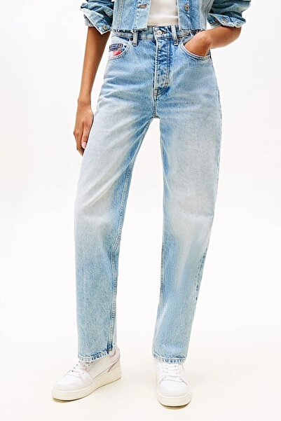 Tommy Hilfiger Kadın Layla Yüksek Bel Dar Düz Kesim Jean Pantolon - Açık Mavi