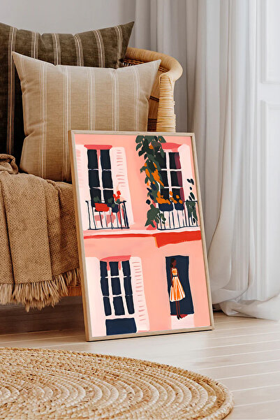 Dekorsiahome Τραπέζι σαλονιού κουζίνας με ξύλινο πλαίσιο μονοκόμματο TK1323