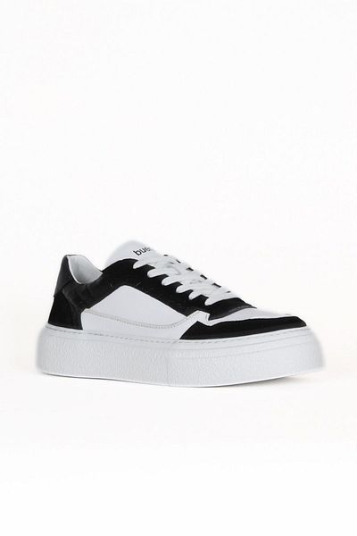 Bueno Shoes Black White Multi Leather Men's Sports Shoes 16Ma8203