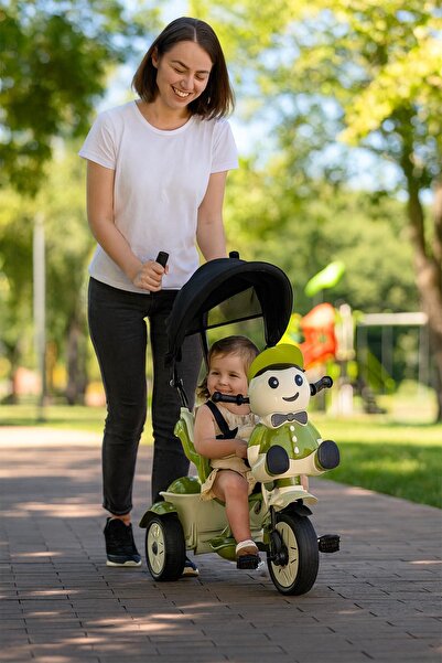 hak-iş oyuncak Şapkalı Karakterli İtmeli Çocuk Bisikleti – 3 Tekerlekli, Güne...