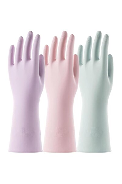 Generic قفازات غسيل الأطباق المطاطية الكبيرة القابلة لإعادة الاستخدام من Chic...