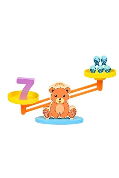 OEM Educational Toy Balance, Bear and Fish, Wooden, 33 cm