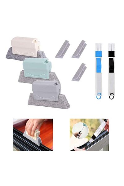Generic KASTWAVE Window Groove Cleaning Brush Set, Window Sill Cleaner Tool-Creative Door Window Groove Cle