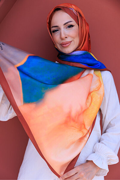 49eyşanipek Abstract Pattern Silky Shawl
