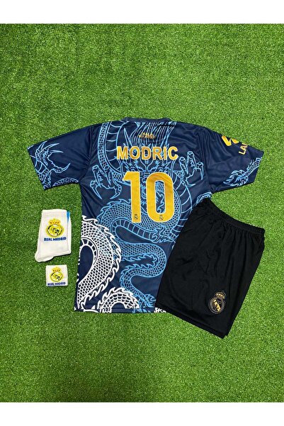 BYSPORTAKUS Real Madrid Luka Modric Dragon Desenli Çocuk Forması 4'Lü ARMALI Set