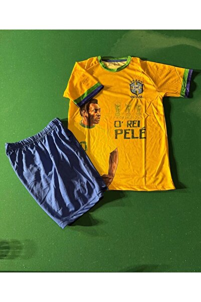 Alaturka Mix Brezilya Efsane Pele Özel Konsept Çocuk Forması 4'lü Set