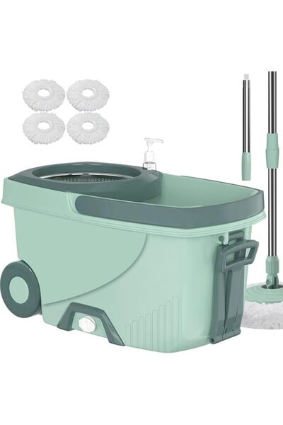 Generic دلو ممسحة دوارة فاخرة من الفولاذ المقاوم للصدأ TAFAN™ مع رأس ممسحة من...