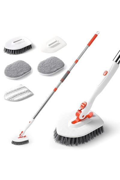 Generic فرشاة تنظيف حوض الاستحمام والبلاط القابلة للتعديل من Hushnow مقاس 54 ...