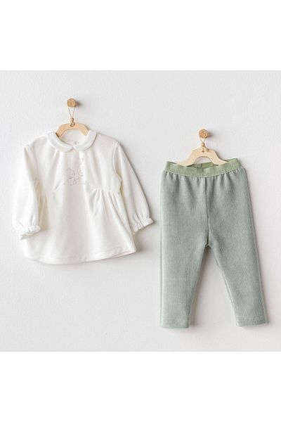 Budi Andywawa Ac25134 Cute Bear Friends 2-Piece Baby Set Green