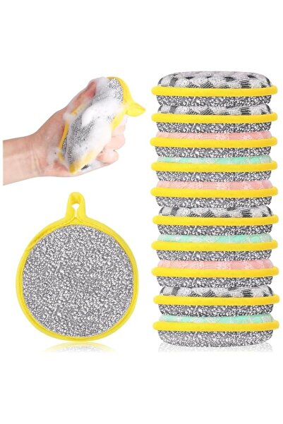 Generic إسفنجة غسيل الأطباق من ديفسيدار، 10 قطع من خرق غسيل الأطباق السلكية م...