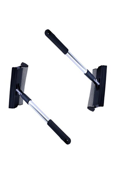 Generic مجموعة تنظيف نوافذ الزجاج، قطعتان من مكشطة ممسحة مزدوجة الجوانب، لزجا...